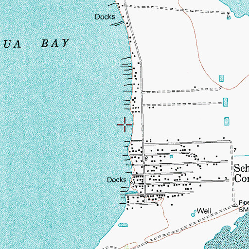 Topographic Map of Schicke Point Community, TX