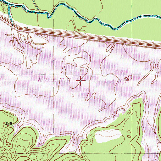 Topographic Map of Lake Kurth, TX