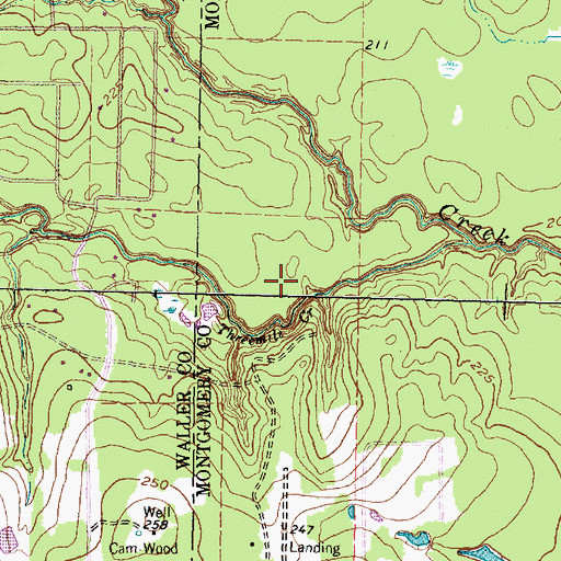 Topographic Map of Brushy Creek, TX