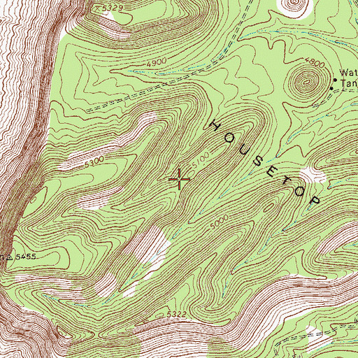 Topographic Map of Housetop Mountain, TX