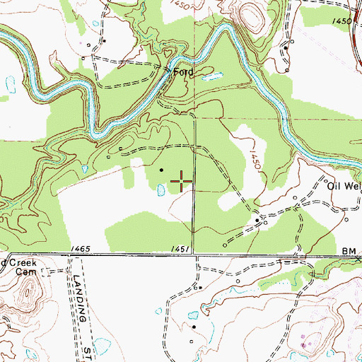 Topographic Map of Fry, TX
