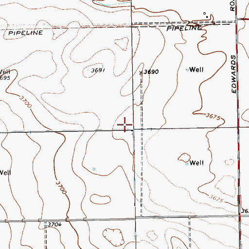 Topographic Map of Llano Estacado, TX