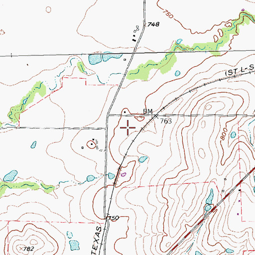 Topographic Map of Elm View, TX