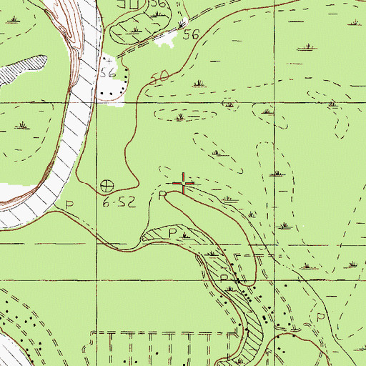 Topographic Map of Bledsoe Creek (historical), TX