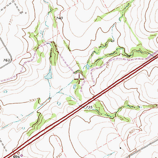 Topographic Map of Carls Corner, TX