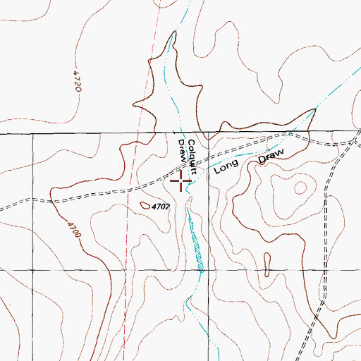Topographic Map of Colquitt Draw, TX