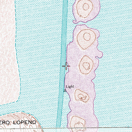Topographic Map of Land Cut, TX
