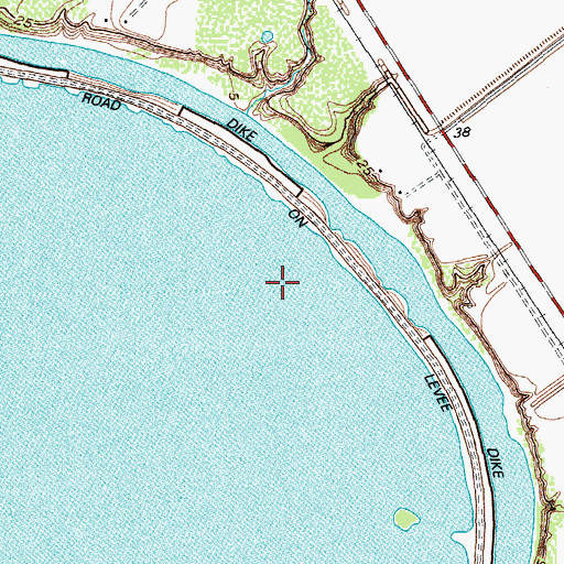 Topographic Map of Victoria Barge Canal, TX