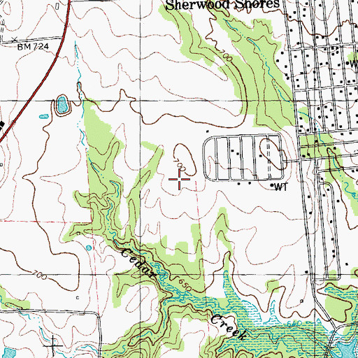 Topographic Map of Juniper Point, TX