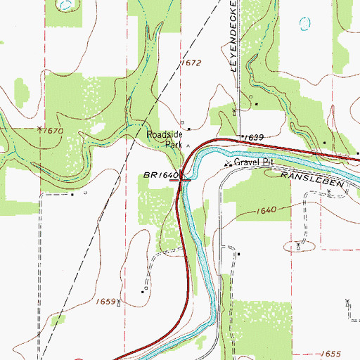 Topographic Map of Nasse Creek, TX