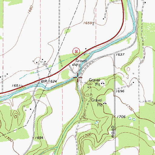 Topographic Map of Bear Creek, TX