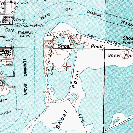 Topographic Map of Shoal Point, TX
