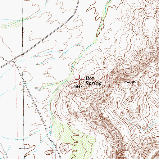 Topographic Map of Box Spring, TX