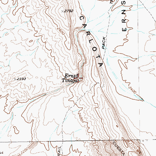 Topographic Map of Ernst Tinaja, TX
