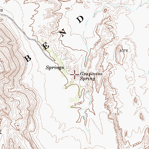 Topographic Map of Grapevine Spring, TX