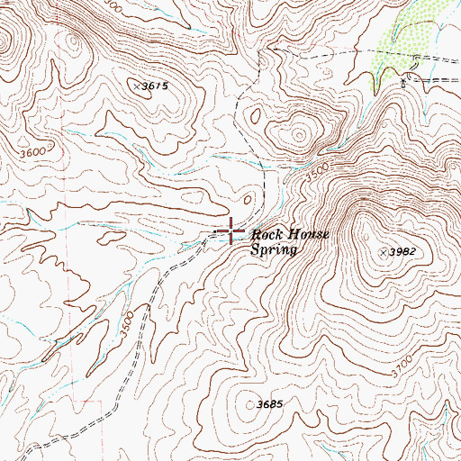 Topographic Map of Rock House Spring, TX