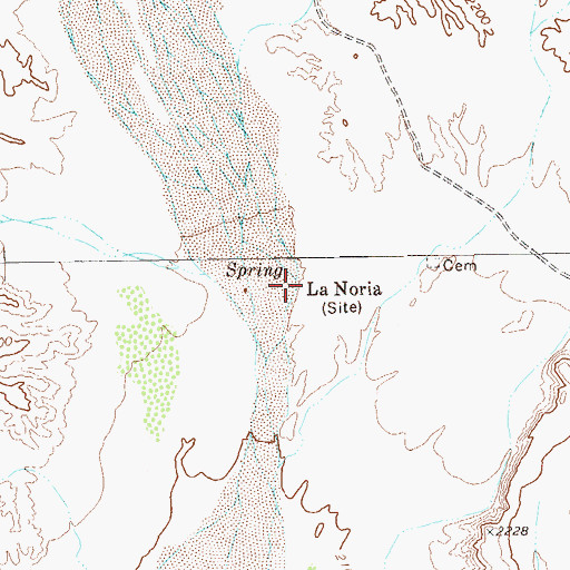 Topographic Map of La Noria, TX