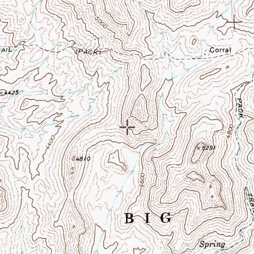 Topographic Map of Chisos Mountains, TX