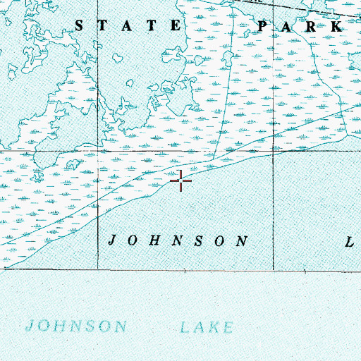 Topographic Map of Johnson Lake, TX