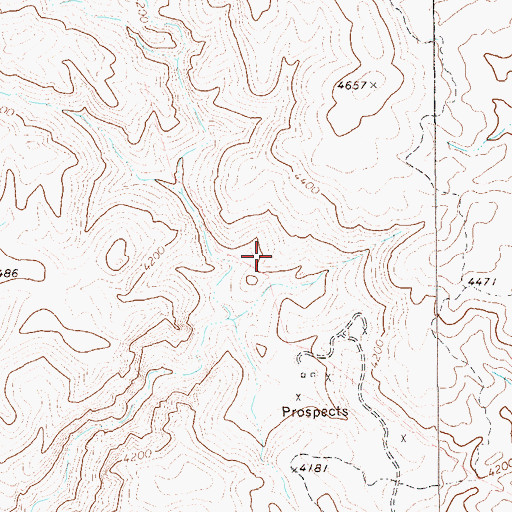 Topographic Map of La Escondida, TX