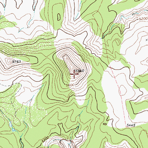 Topographic Map of The Haystack, TX