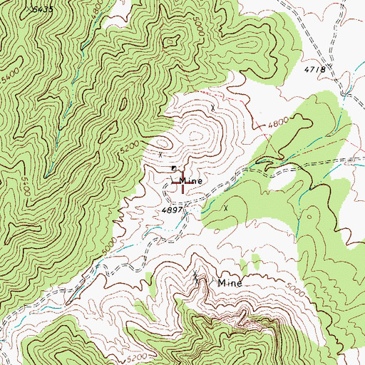 Topographic Map of Bird Mine, TX