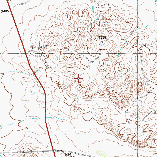 Topographic Map of Gray Hill, TX