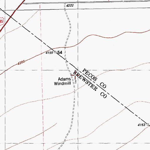 Topographic Map of Pumpkin Center School (historical), TX