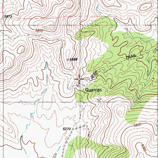 Topographic Map of Marble Mountain, TX