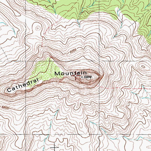 Topographic Map of Haleys Peak, TX