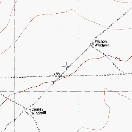 Topographic Map of Warwick School (historical), TX