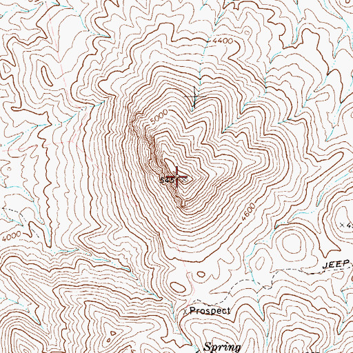 Topographic Map of Paisano Peak, TX