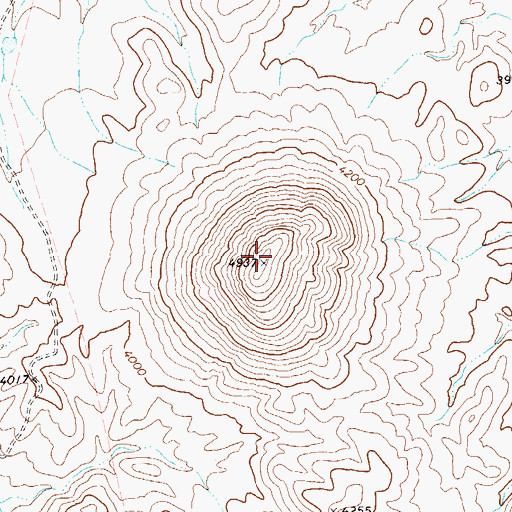 Topographic Map of Mount Williams, TX