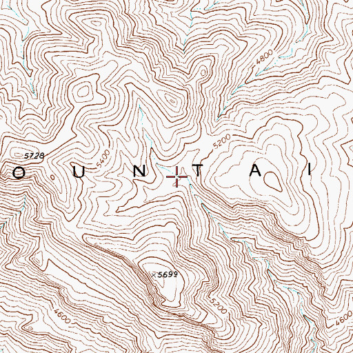 Topographic Map of Hidden Valley, TX