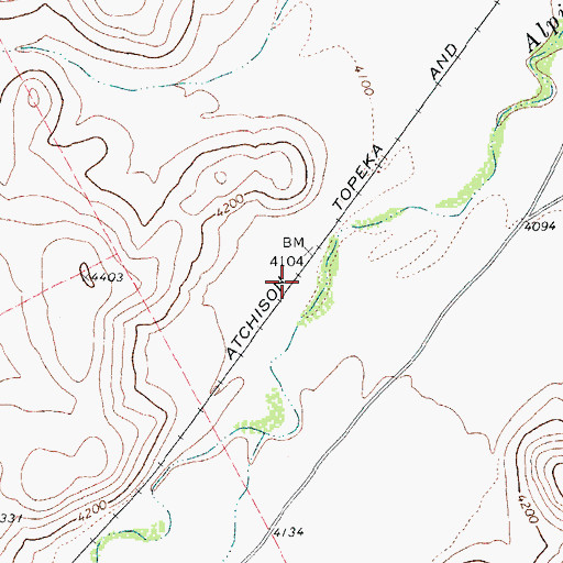 Topographic Map of Titley, TX