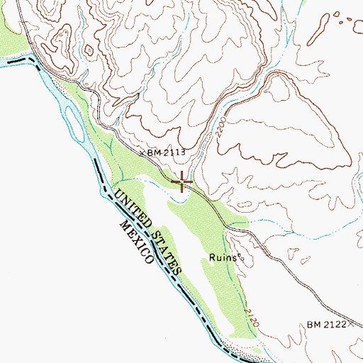 Topographic Map of Smugglers Canyon, TX