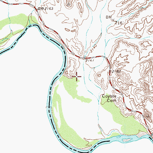 Topographic Map of La Coyota (historical), TX