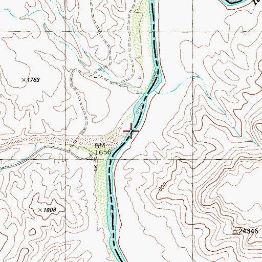 Topographic Map of Maravillas Crossing, TX