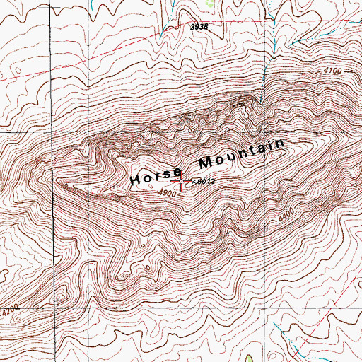 Topographic Map of Horse Mountain, TX