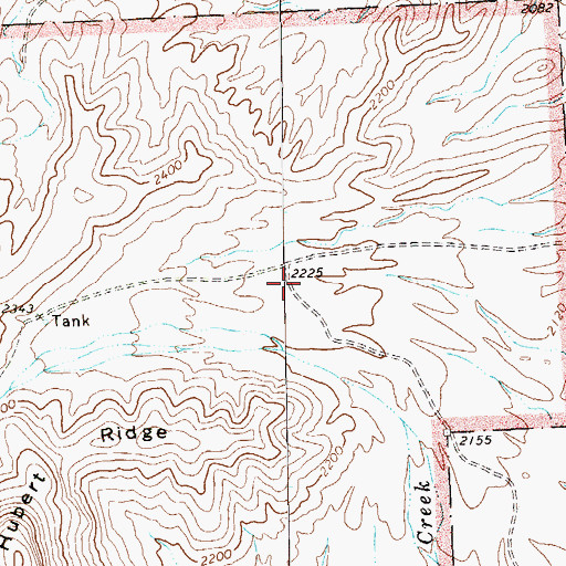 Topographic Map of Telephone Canyon, TX
