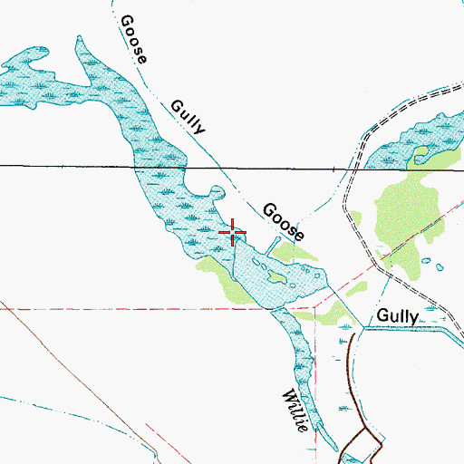 Topographic Map of Willie Slough, TX