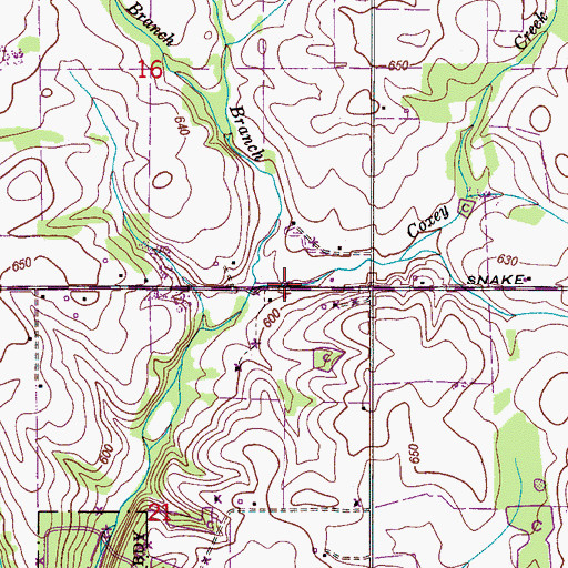 Topographic Map of Beachwood School (historical), AL