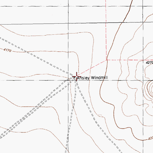 Topographic Map of Ansley Place, TX