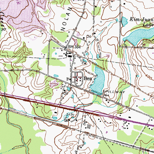 Topographic Map of Ben, TX