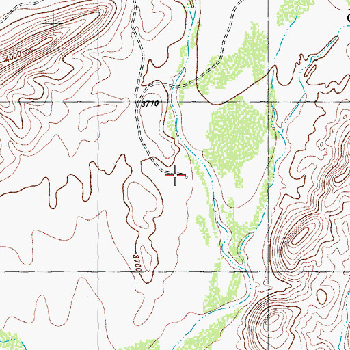 Topographic Map of Bennett Place (historical), TX