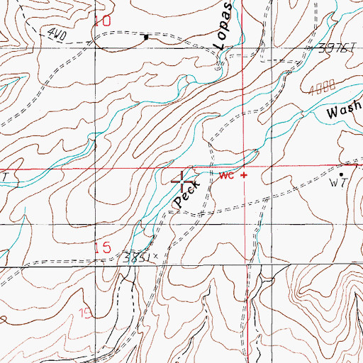 Topographic Map of Big Spring Wash, AZ
