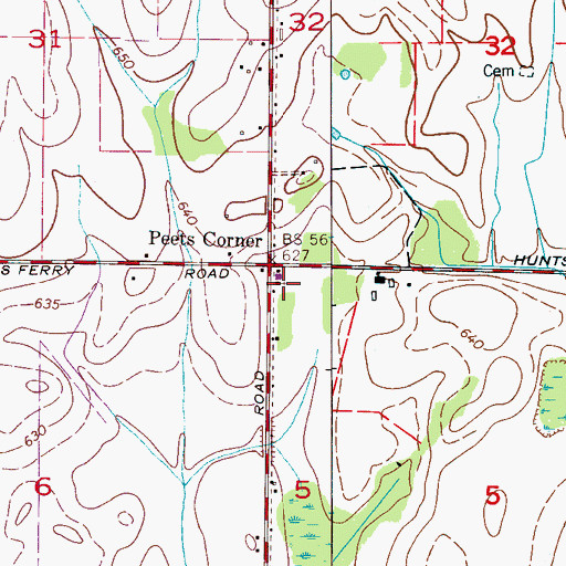 Topographic Map of Bright Hope Church, AL