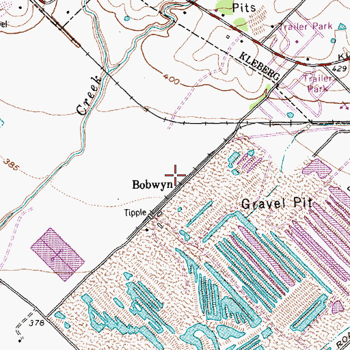 Topographic Map of Bobwyn, TX