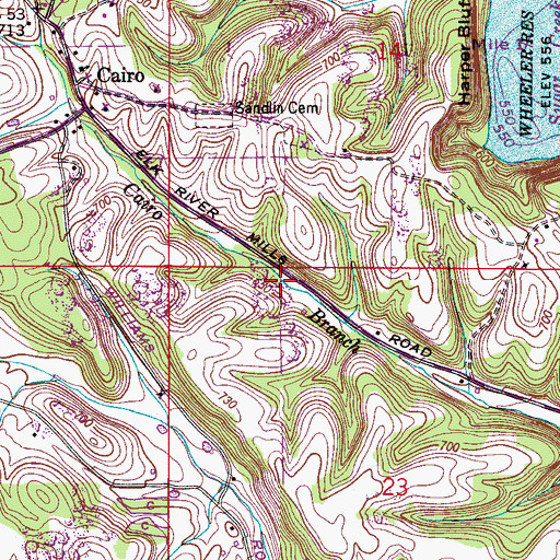 Topographic Map of Cairo Church, AL