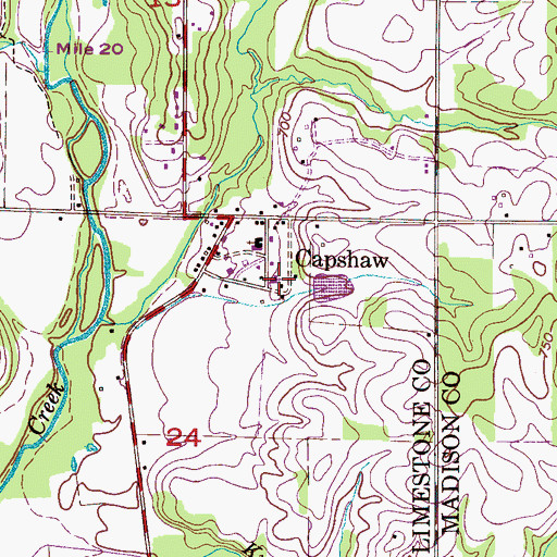 Topographic Map of Church of Christ, AL